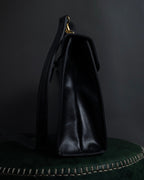 "JUNKO KOSHINO" Geometric motif design 2-way leather shoulder bag