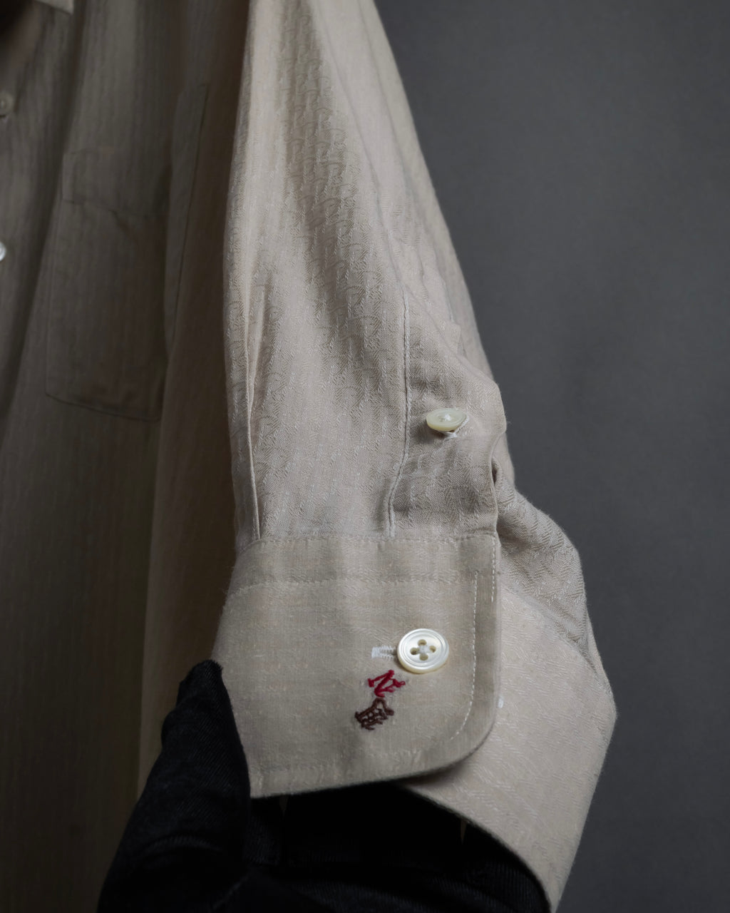 "CHRISTIAN DIOR MONSIEUR" 80's Marc Bohan design woven shirt