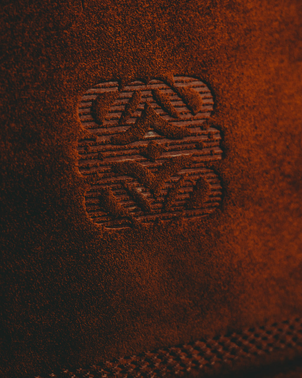 -SPECIAL- “LOEWE” 80’s-90’s embossed anagram suede shoulder bag