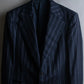 "GUCCI" Notch drop shaped tailored jacket & tapered silhouette slacks stripe set up