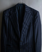 "GUCCI" Notch drop shaped tailored jacket & tapered silhouette slacks stripe set up