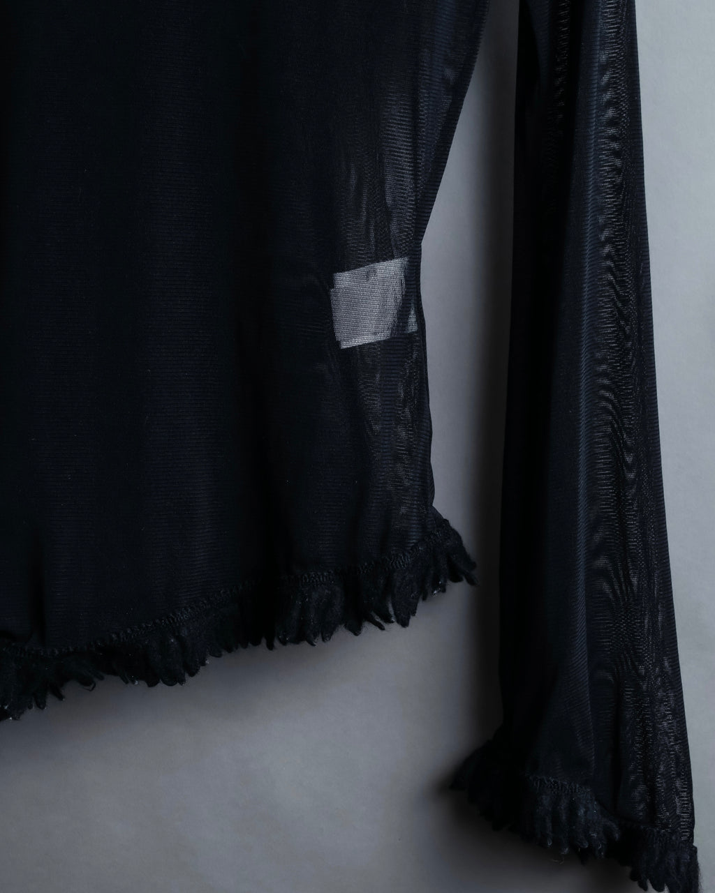 “Jean Paul Gautier” Fringe detailed  asymmetry shear top