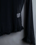 “Jean Paul Gautier” Fringe detailed  asymmetry shear top