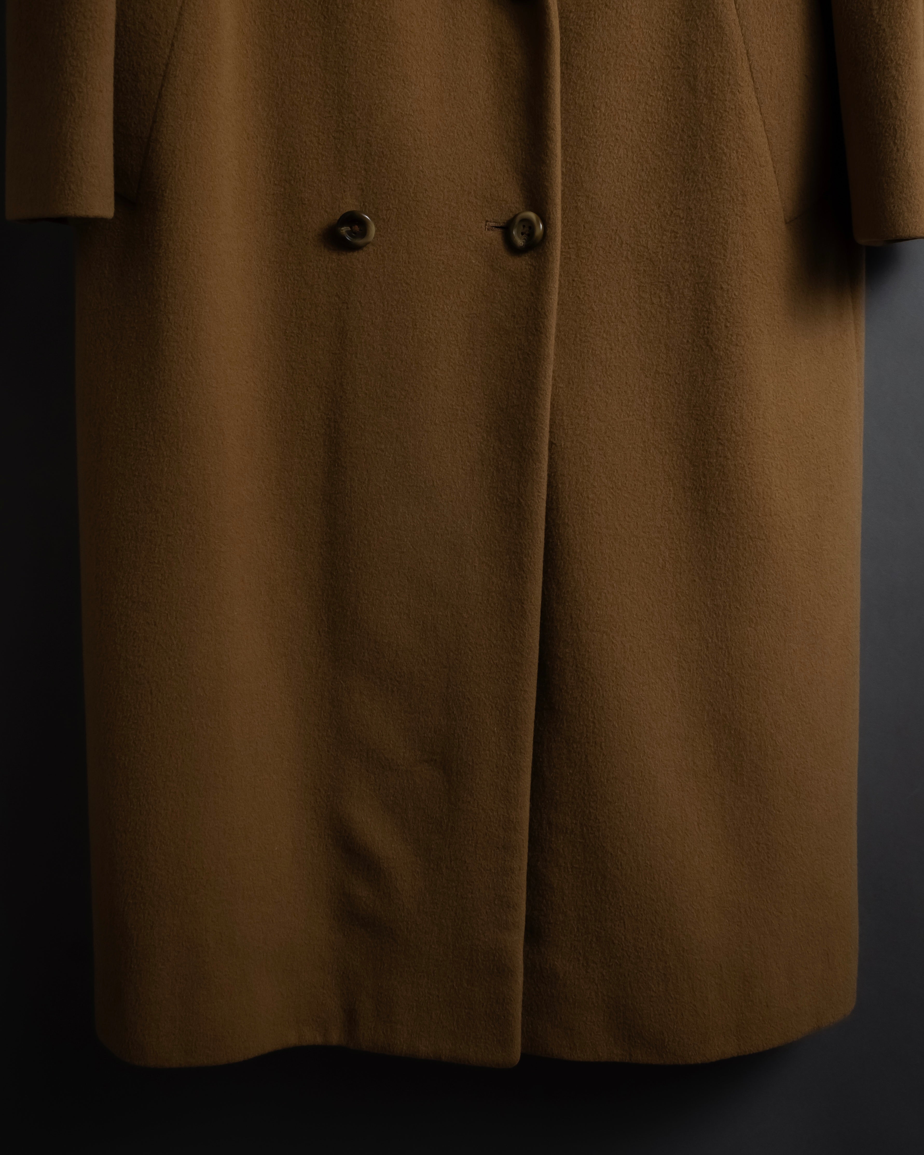 "BURBERRYS" 80's-90's Camel tone cashmere mix chester coat