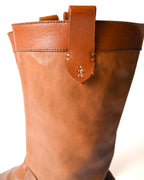 HENRY BEGUELIN/ Western Detailed Long Leather Boots