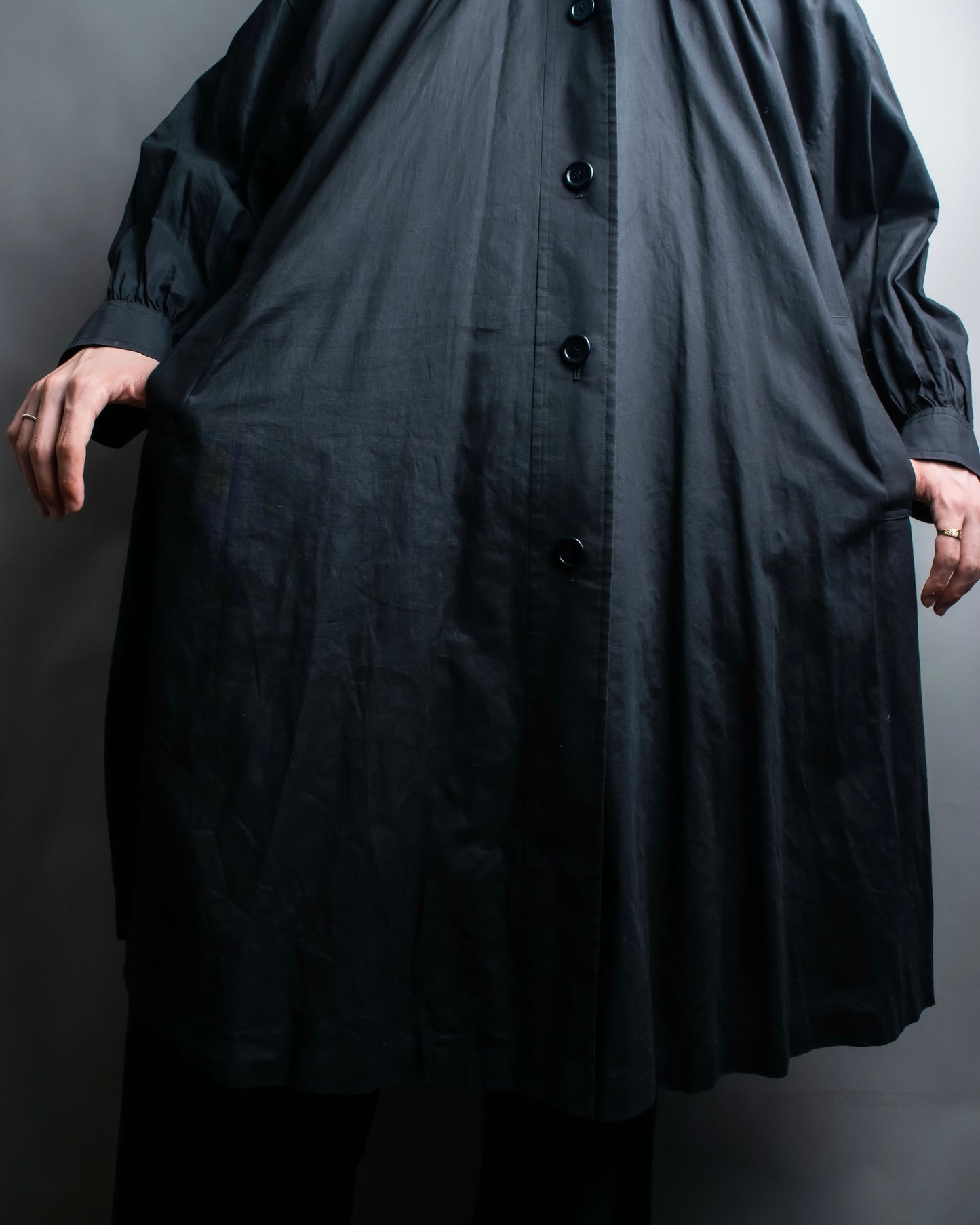 "YVES SAINT LAURENT" Black mode style shirt coat