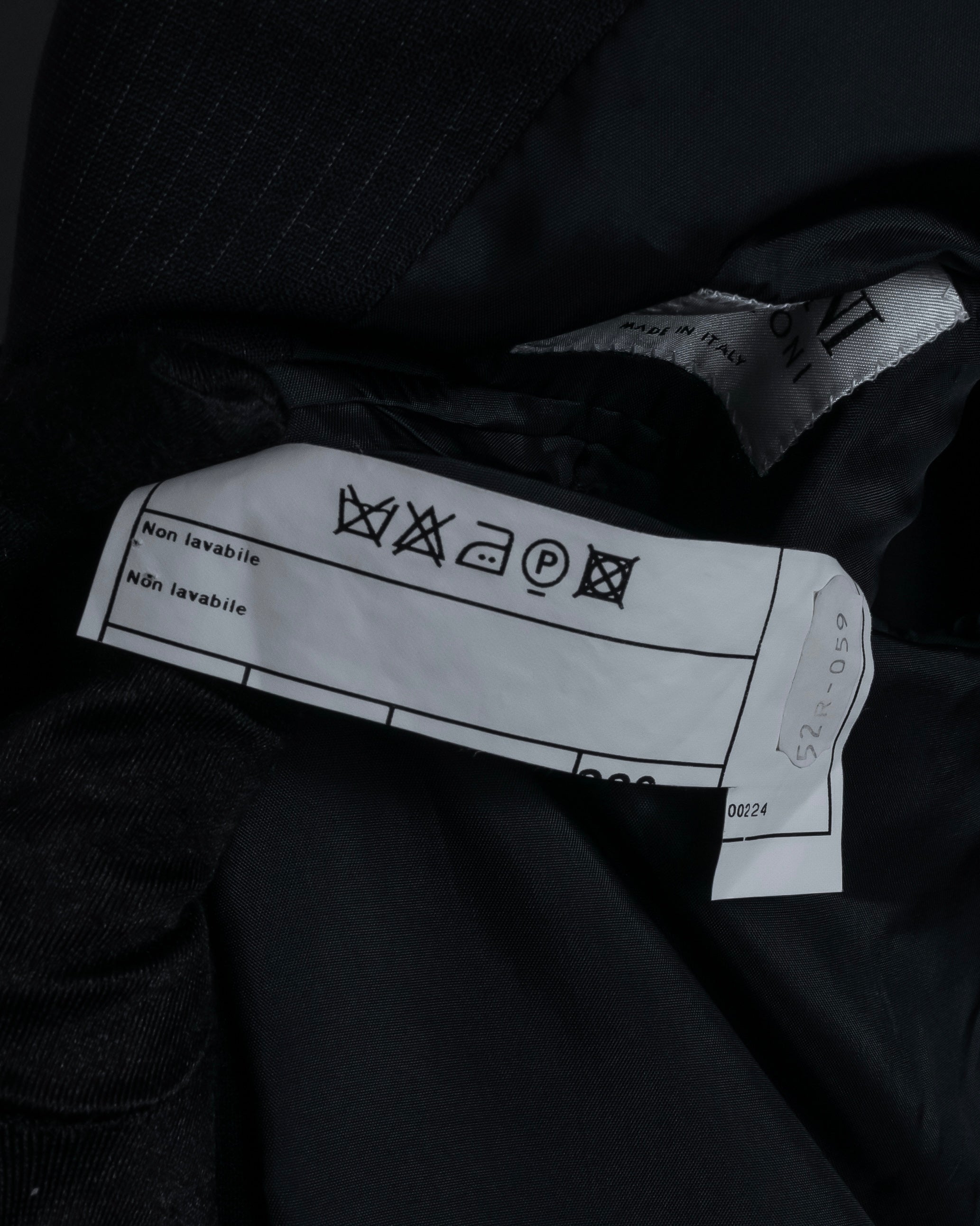 "ARMANI COLLEZIONI" Notched drape classically tailored jacket