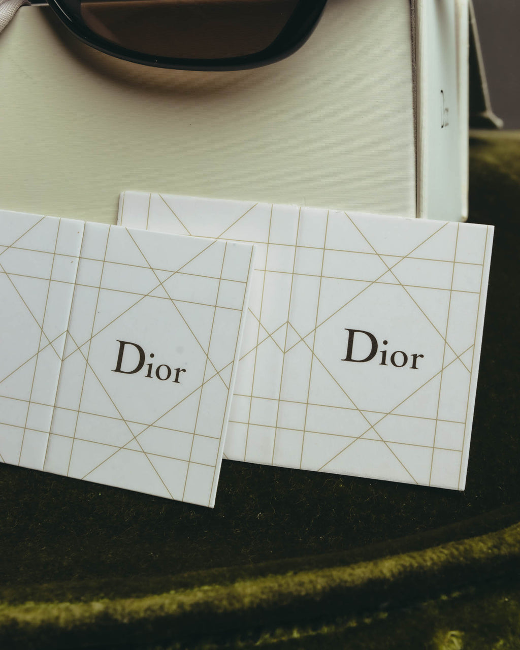 "Christian Dior" 10's Oversized quilted temple sunglasses