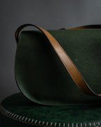 "Christian Dior" 80’s-90’s equestrian grain leather shoulder bag