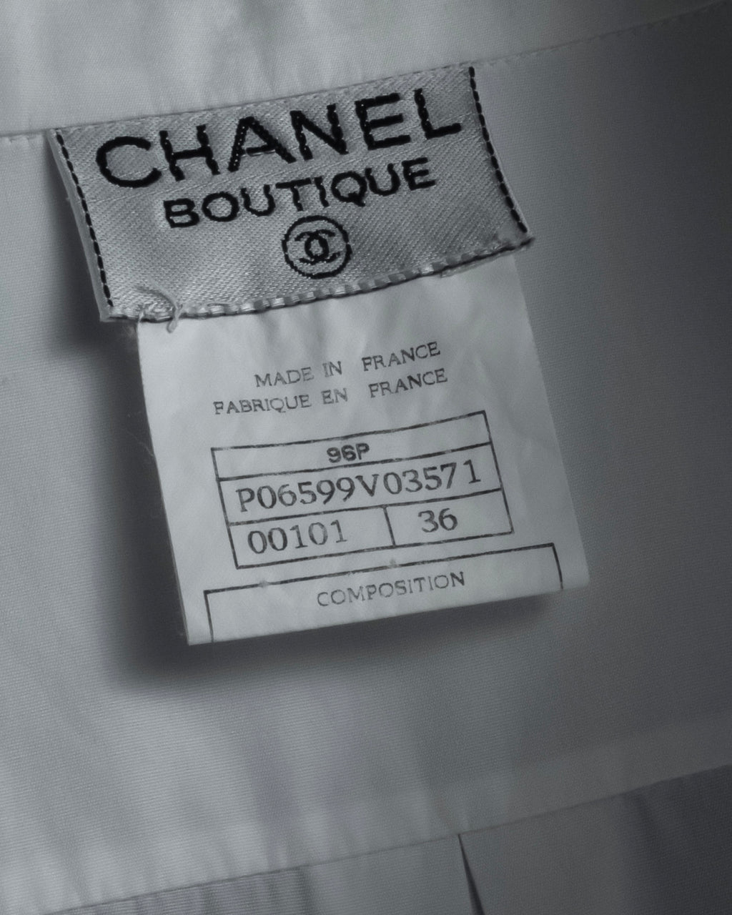 "CHANEL" 96's Spring collection tuck pleats shirt