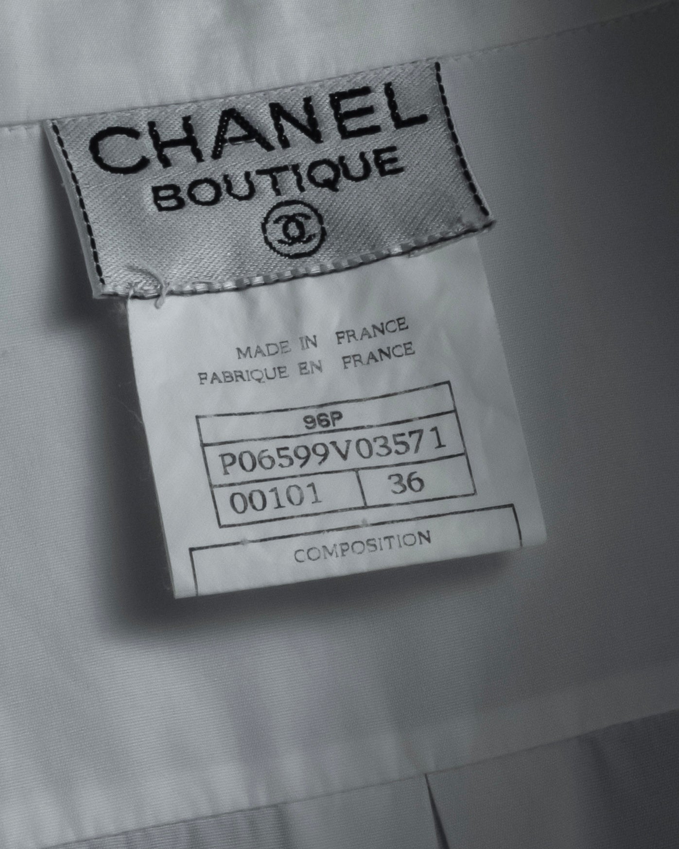 "CHANEL" 96's Spring collection tuck pleats shirt