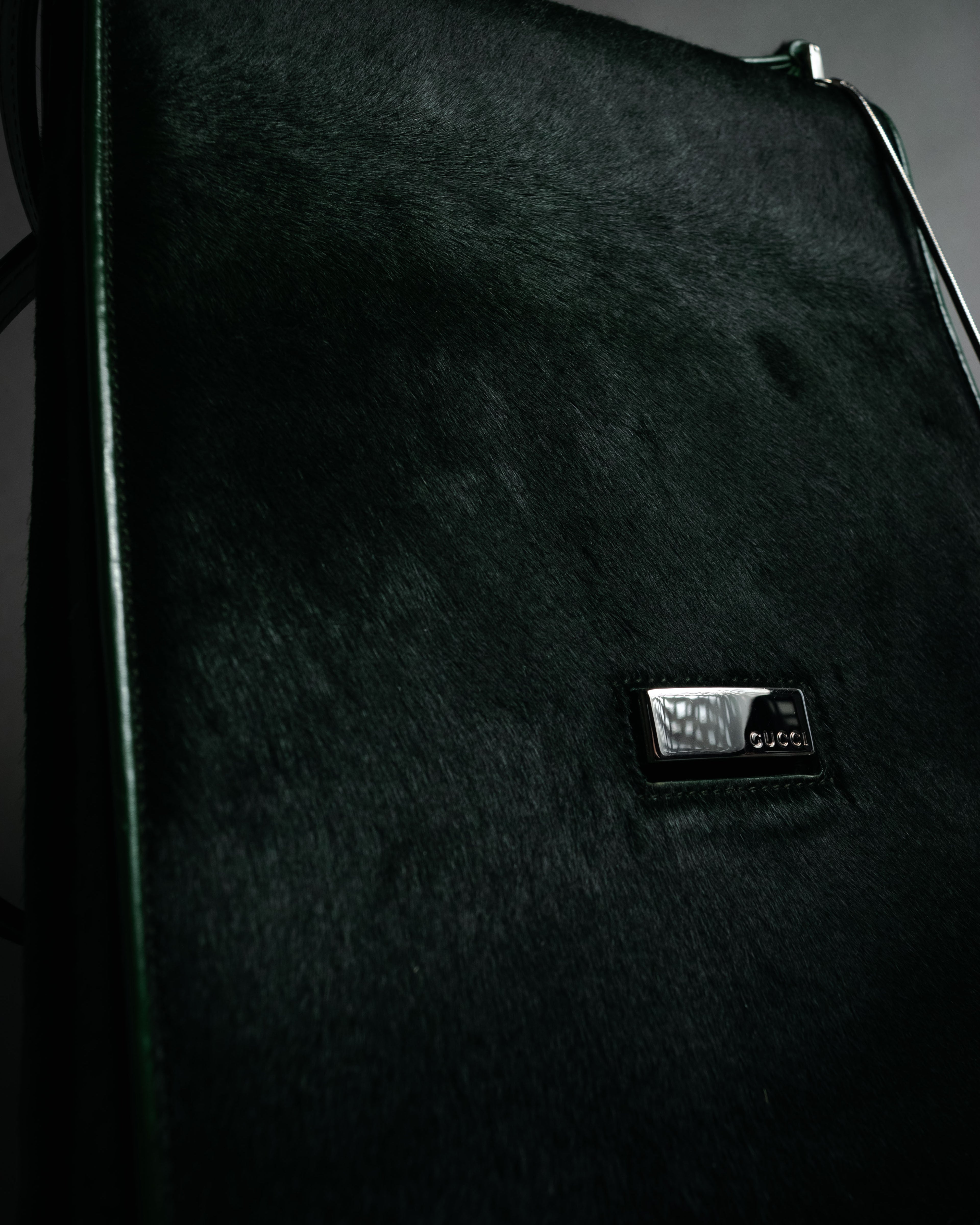 “GUCCI“ 90’s-00’s pony hair structured shoulder bag