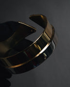 "LOEWE" 10’s Bicolor geometric open-cuff bangle