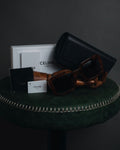 "CELINE" 2021-2024 triomphe metal temple acetate sunglasses
