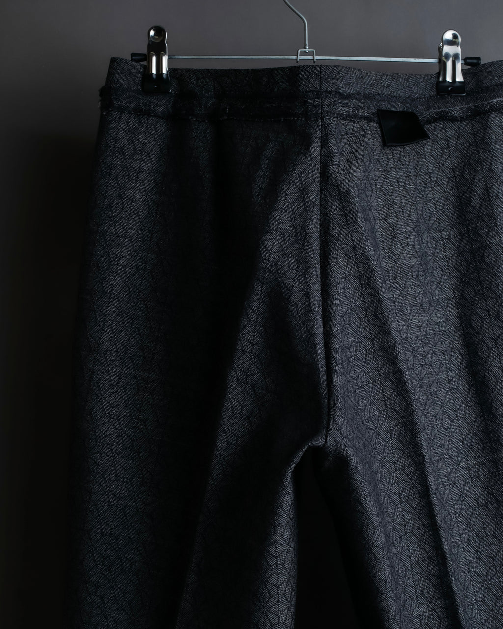 "Maison Martin Margiela" Geometric pattern high waist slim slacks