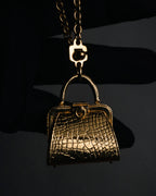 "Christian Dior" 80’s-90’s Miniature handbag motif gold charm