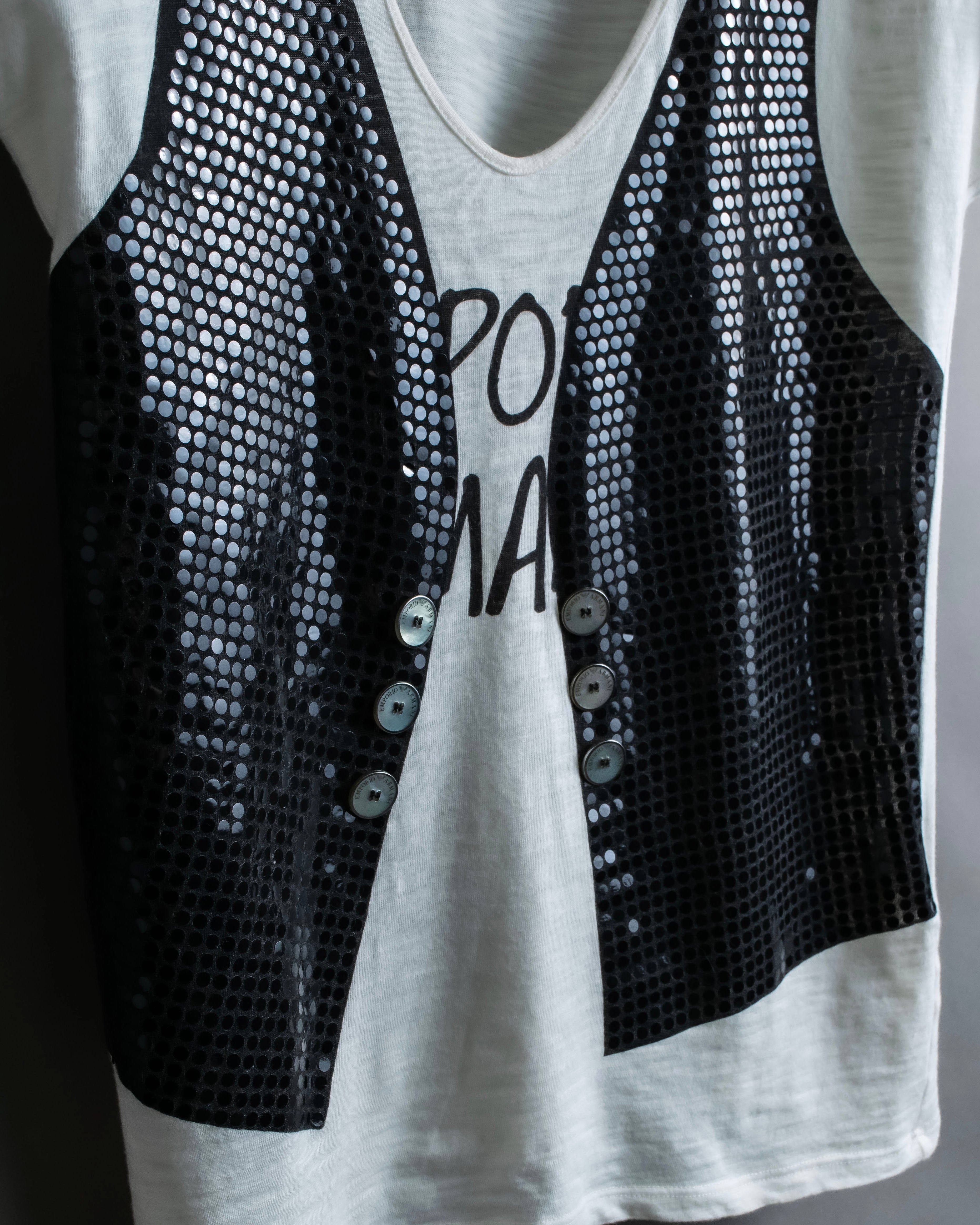 "Emporio Armani" Trompe l'oeil design T-shirt