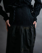 "A-POC" Wrap design high slit skirt