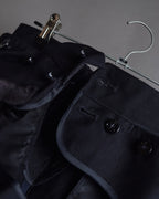 "US navy inspired lace back wide sailor pants"