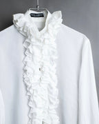 “Dolce&amp;Gabbana” Front volume frill designed shirt