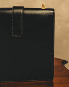 "GUCCI" 70's-80's Structured leather shoulder bag