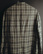-SPECIAL- "Hermès" 10's Textured linen blend check blazer