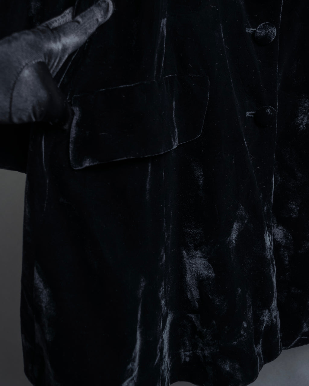 "ERREUNO" Relaxed tailored velour jacket