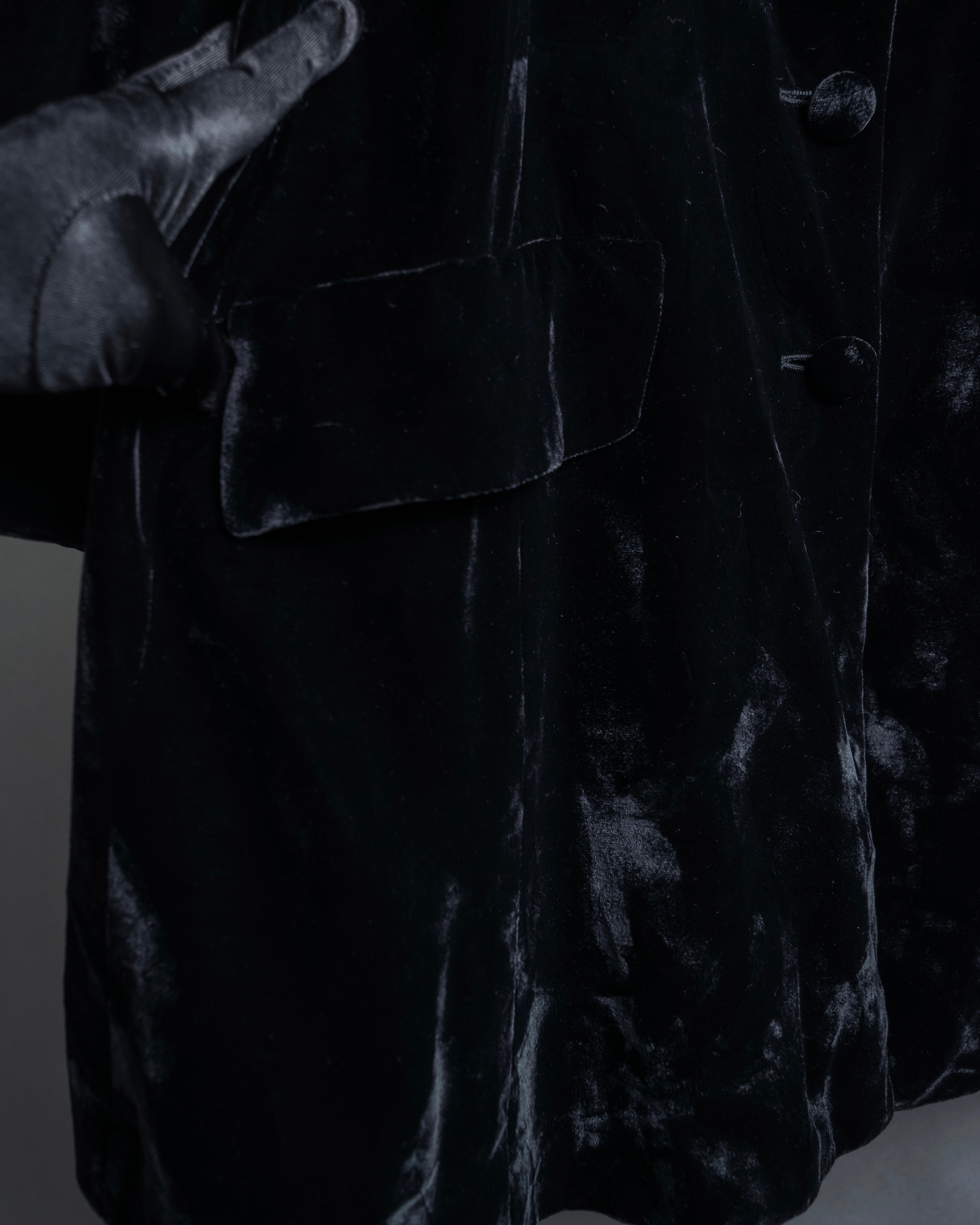 "ERREUNO" Relaxed tailored velour jacket