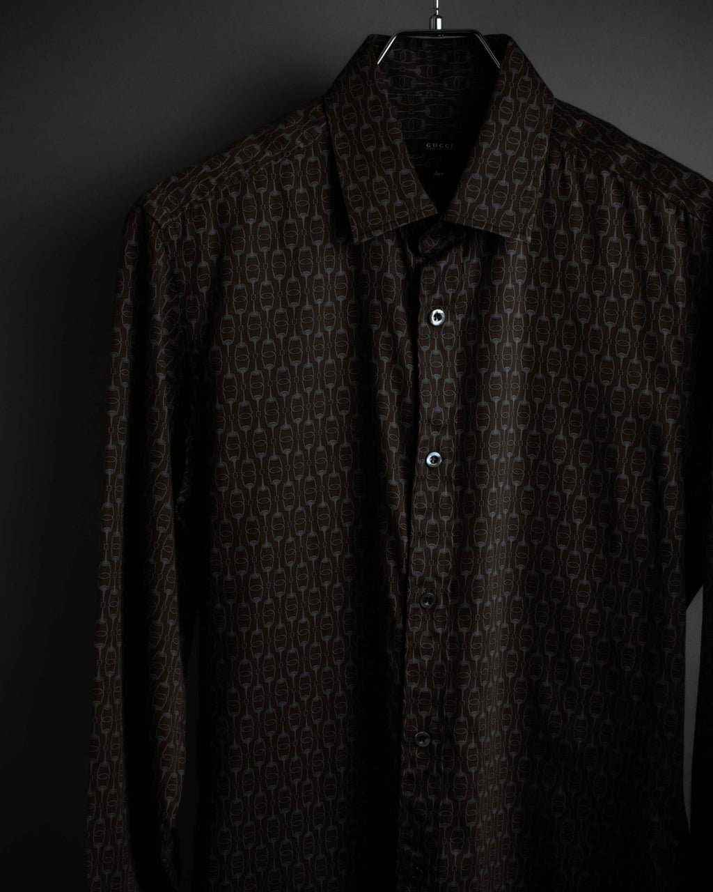 "GUCCI" Horsebit pattern shaped shirt