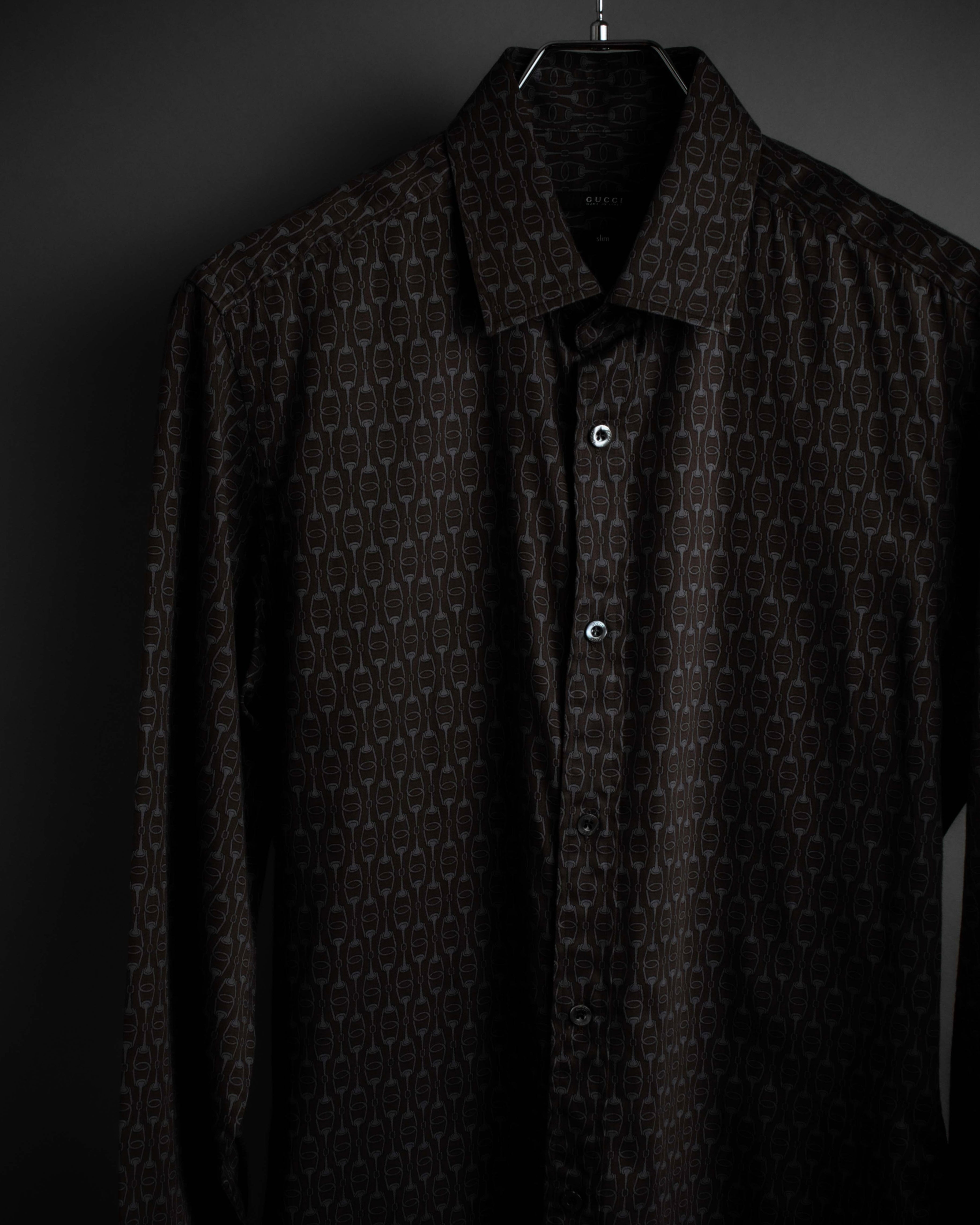 "GUCCI" Horsebit pattern shaped shirt