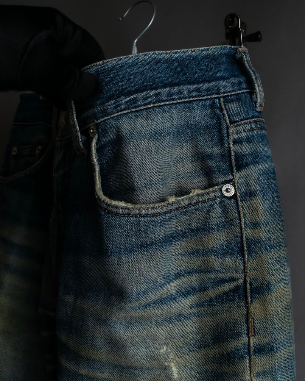 "GUCCI" Gradient fade design tapered denim