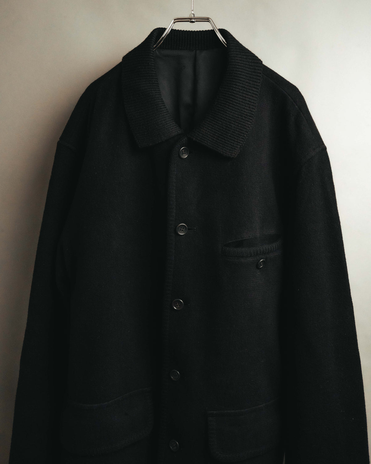 “Christian Dior MONSIEUR” 80’s-90’s Ribbed collar oversized wool field jacket