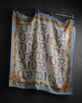 “Christian Dior” 90’s Floral logo silk scarf