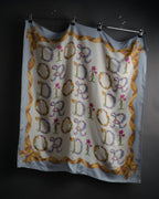 “Christian Dior” 90’s Floral logo silk scarf