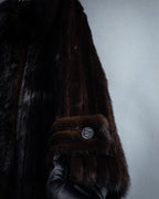 -SPECIAL- "Christian Dior Boutique Paris" 70's-80's Panel work design 100% mink fur coat