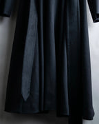 "PAUL SMITH" 100% wool maxi length belted gown coat