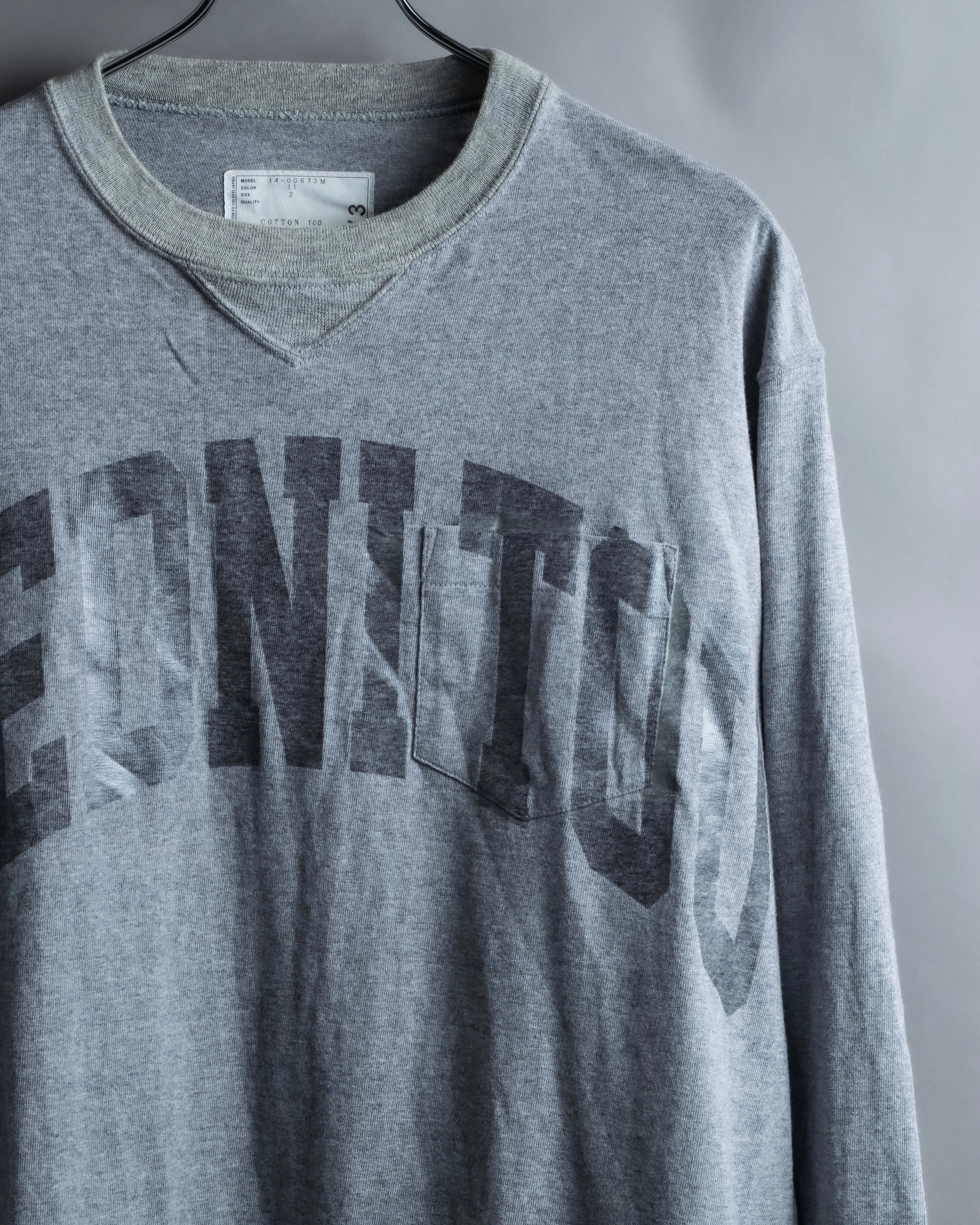 "sacai" 14AW Anam glam arch logo sweatshirt