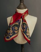 “CELINE” 80’s-90’s Baroque carriage motif mini scarf