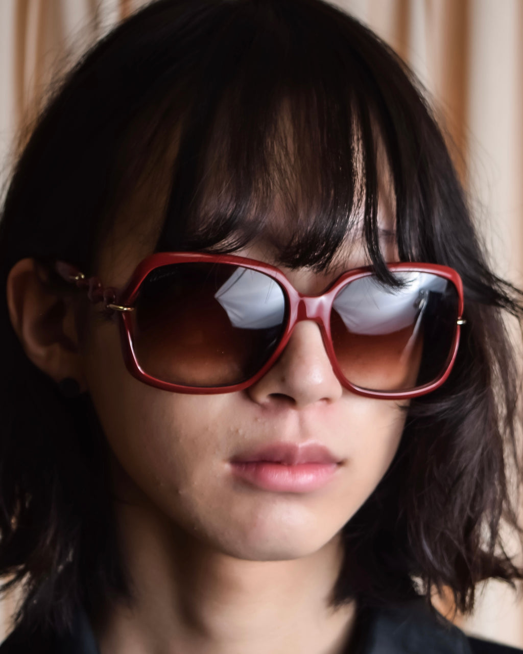 "GUCCI" Gold parts design square frame sunglasses