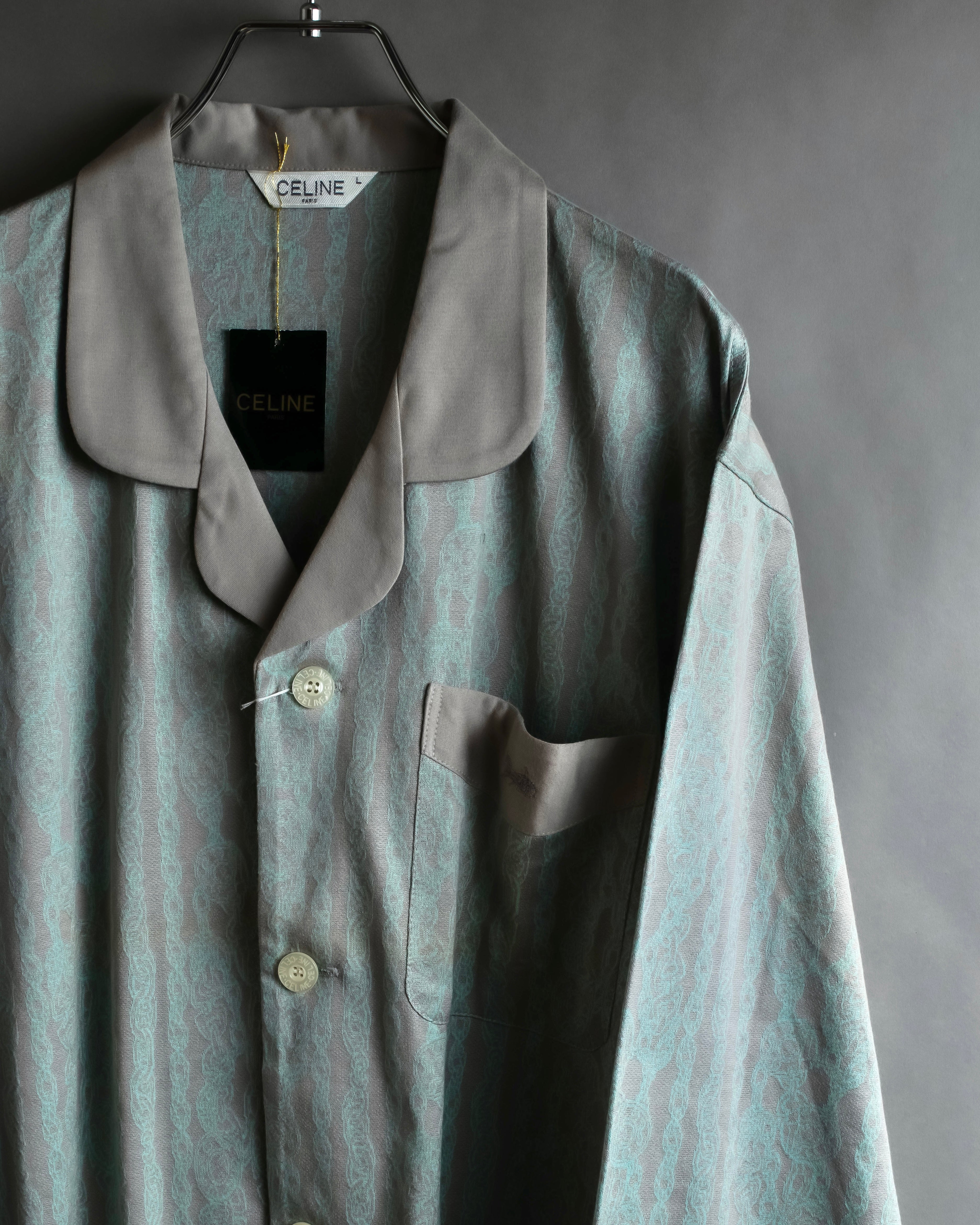 "CELINE" Chain motif pattern relaxed pajama set up