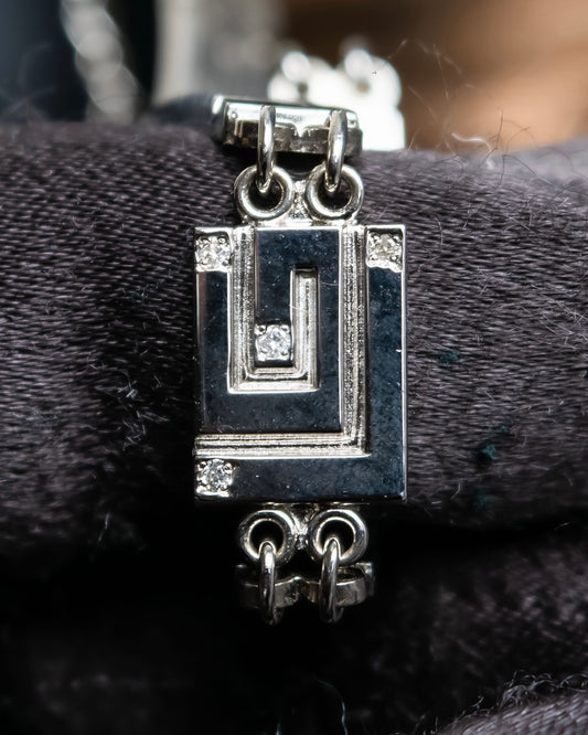 "Guy Laroche" Logo motif silver bracelet