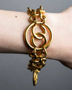 "1993's CHANEL" Coco mark motif gold bracelet