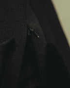 "CELINE" 80's Velvet collar maxi coat dress