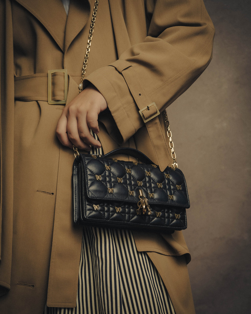 -SPECIAL- “Christian Dior” 2016 onwards butterfly cannage chain shoulder bag
