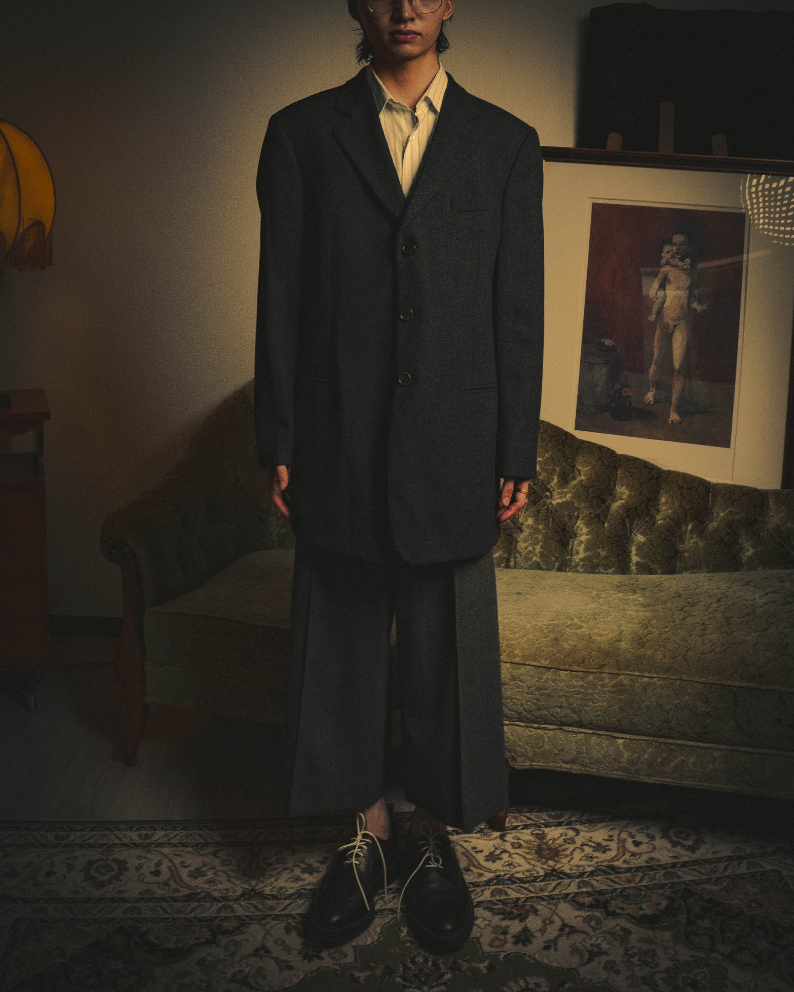 -SPECIAL- "GIORGIO ARMANI" 90's-00's Relaxed single-breasted tailored jacket