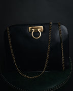 "Salvatore Ferragamo" 90’s Iconic gancini chain shoulder bag