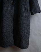 "Vintage fur collar chester coat"