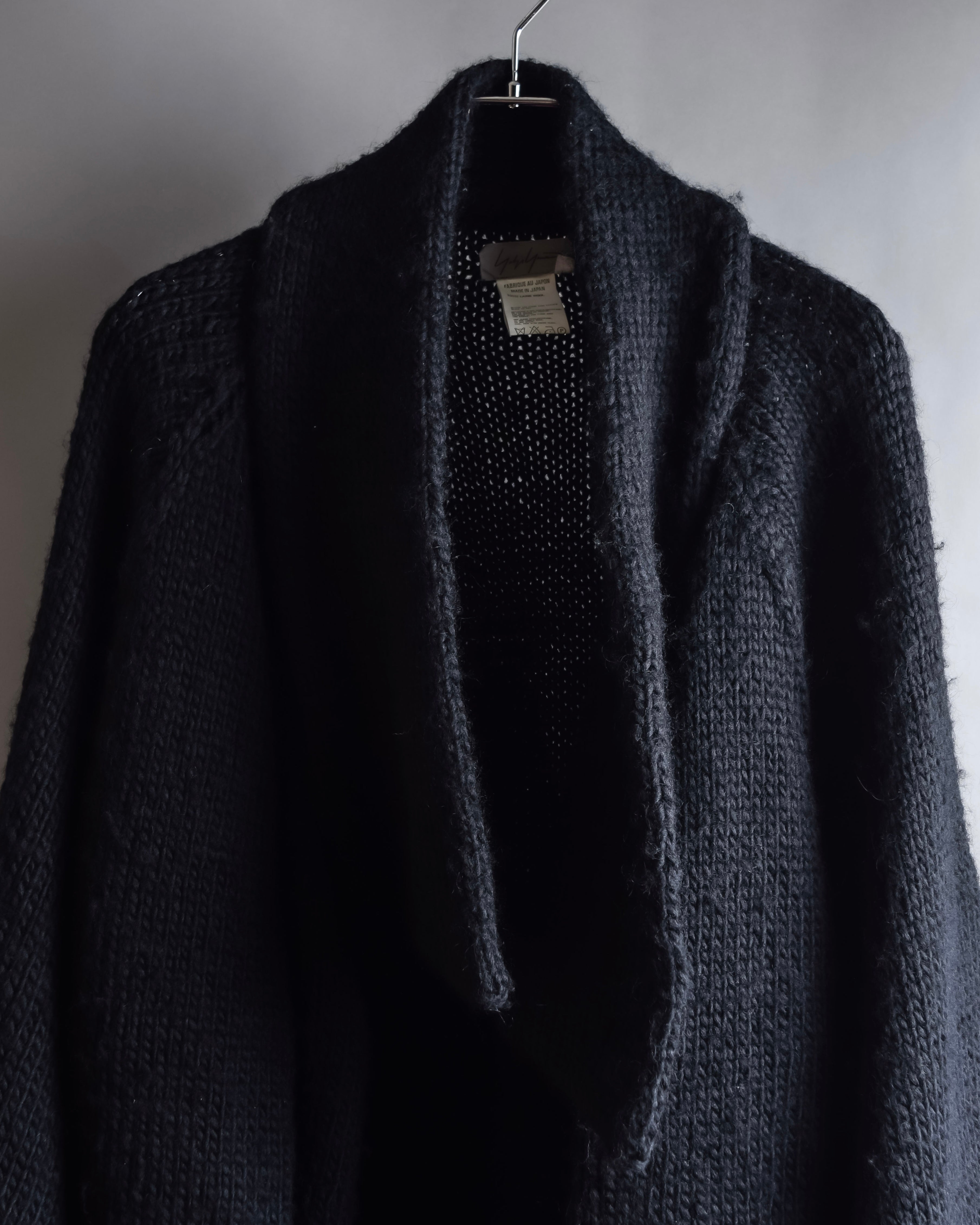 Y's (ワイズ) - 19AW オーバーサイズ ケープ ニットカーディガン