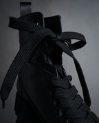 “VERSACE” 2019-2023 Minimal lug sole leather combat boots