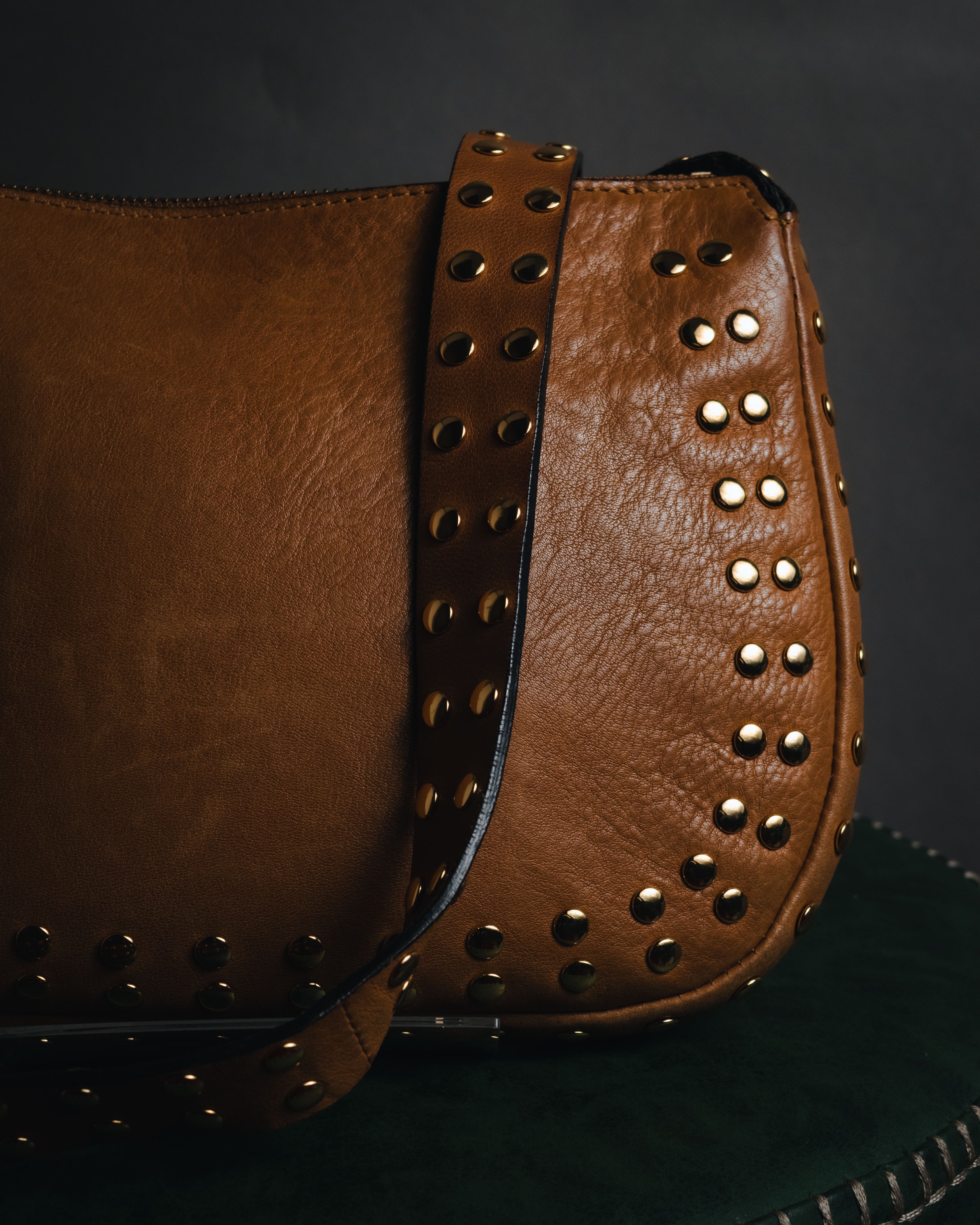 "MARNI" 2010’s-20’s studded leather shoulder bag